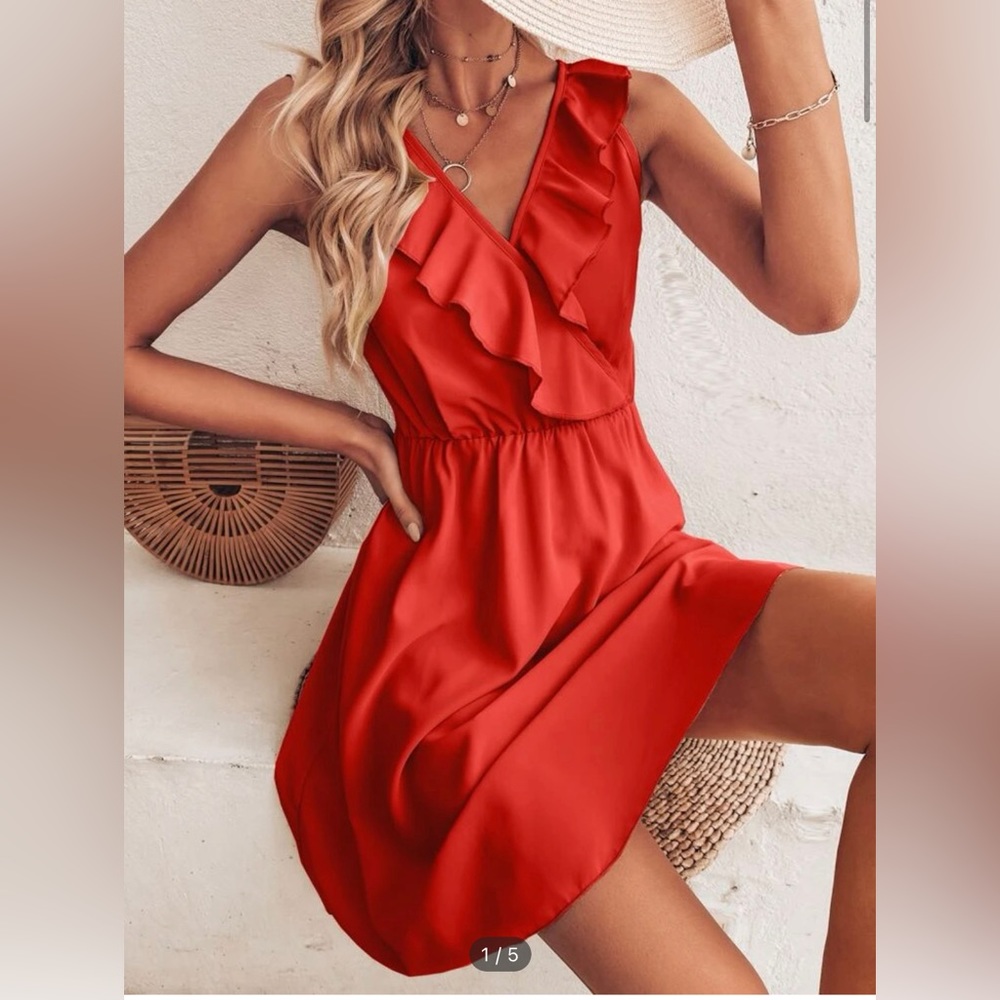 Red summer dress, size small!